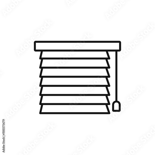 Blinds icon Isolated flat vector in outline