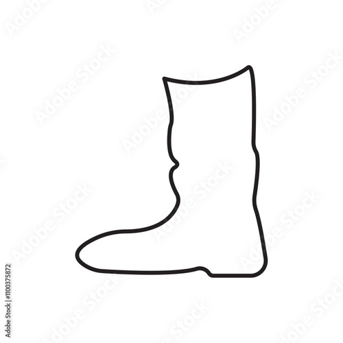 Brisk boots icon Isolated flat vector in outline