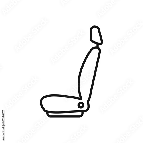 Car seat icon Isolated flat vector in outline