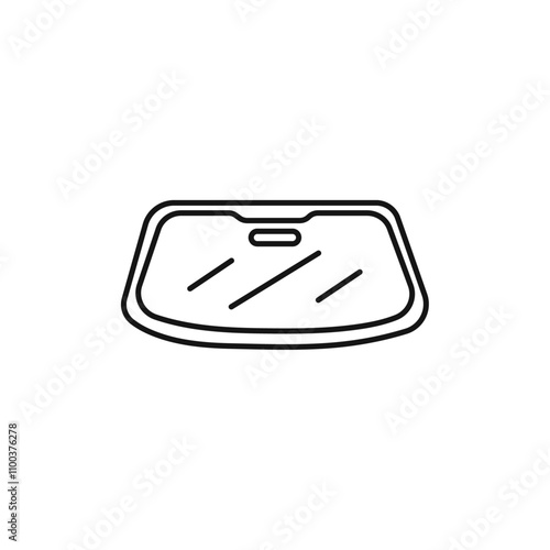 car windscreen icon Isolated flat vector in outline