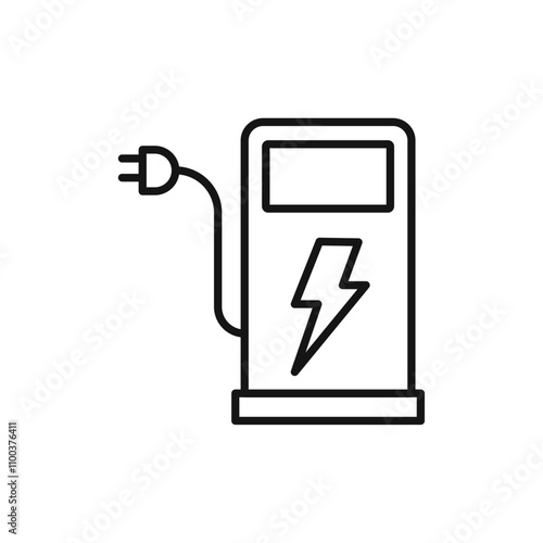 Charging station icon Isolated flat vector in outline