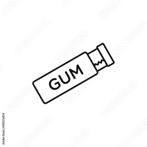Chew gum icon Isolated flat vector in outline