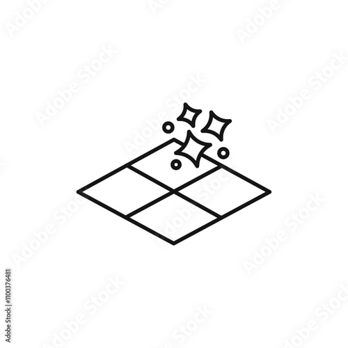 Clean floor surface icon Isolated flat vector in outline