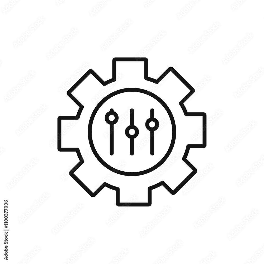 Obraz premium Customization icon Isolated flat vector in outline