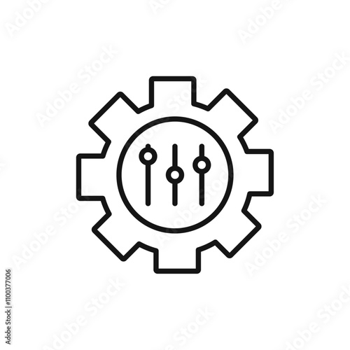Customization icon Isolated flat vector in outline