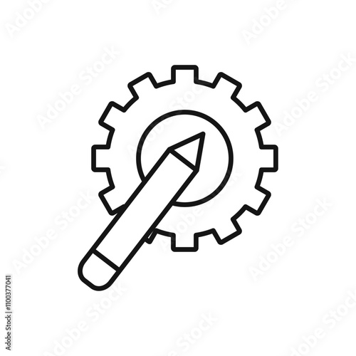 Customized icon Isolated flat vector in outline