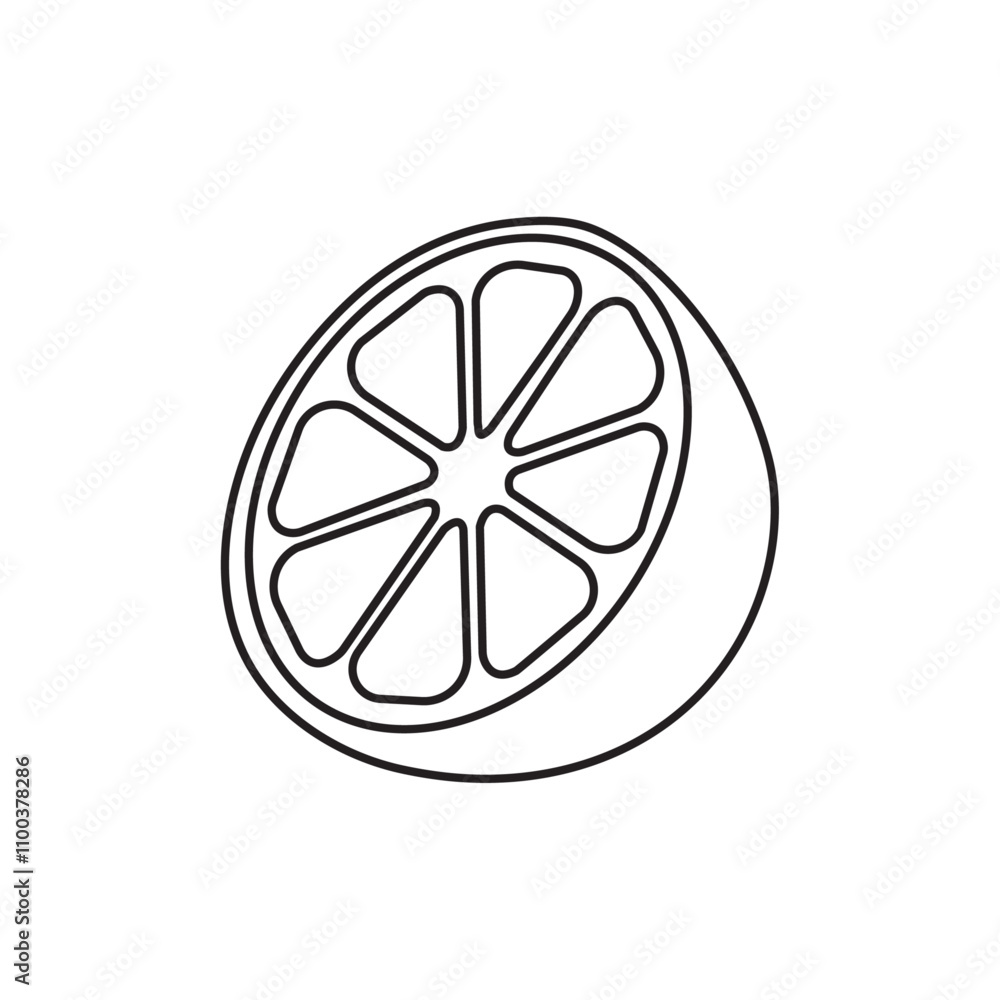 Grapefruit icon Isolated flat vector in outline Grapefruit icon Isolated flat vector in outline