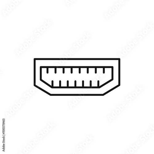 HDMI icon Isolated flat vector in outline