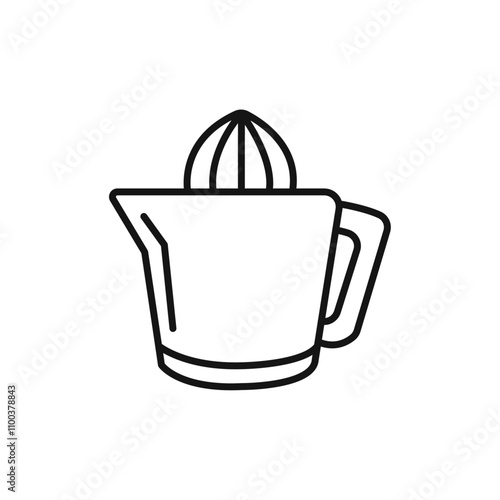 Juicer squeezer icon Isolated flat vector in outline