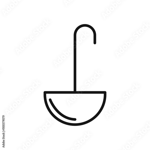 Ladle icon Isolated flat vector in outline