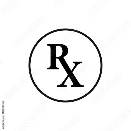 RX icon Isolated flat vector in outline