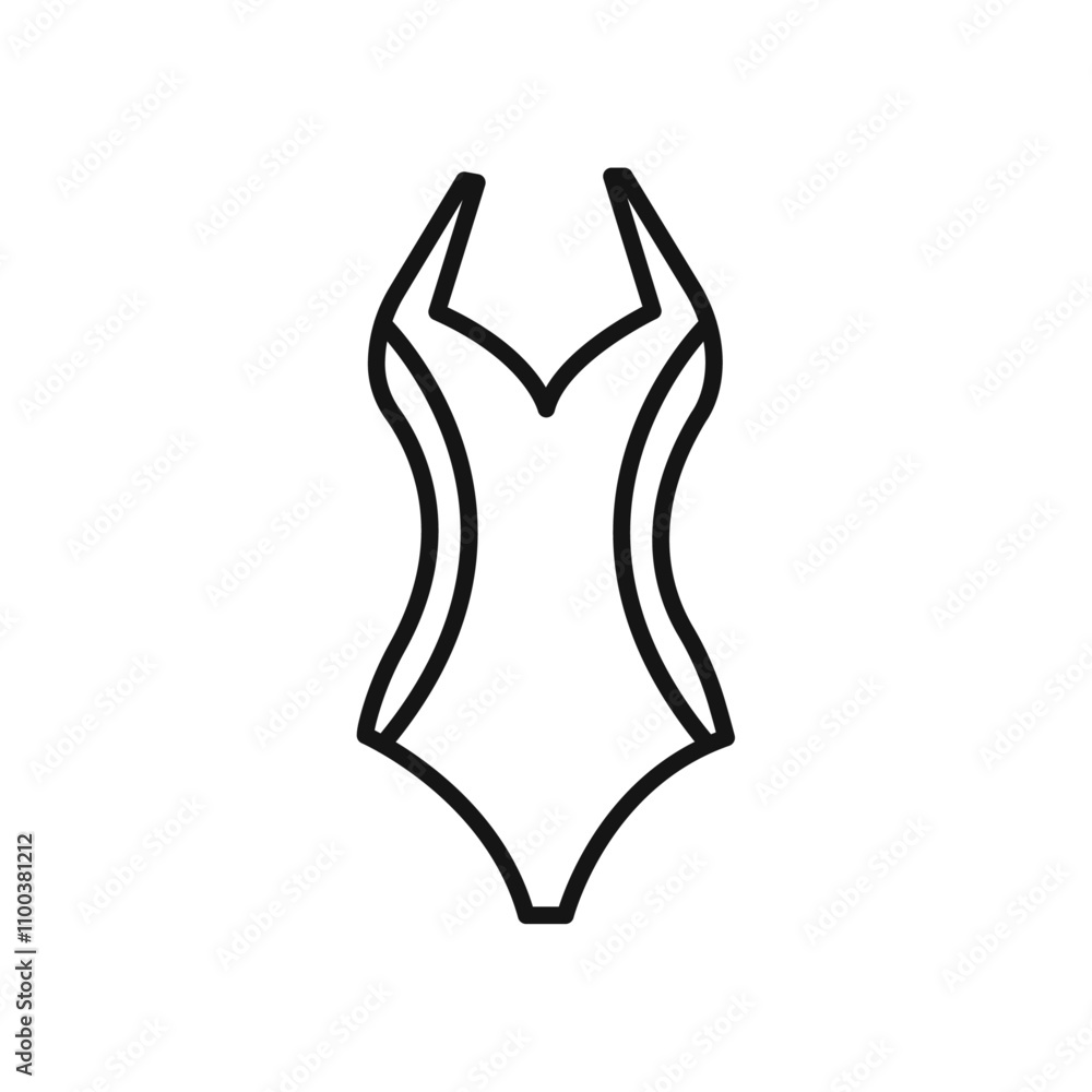 Obraz premium Swimsuit icon Isolated flat vector in outline