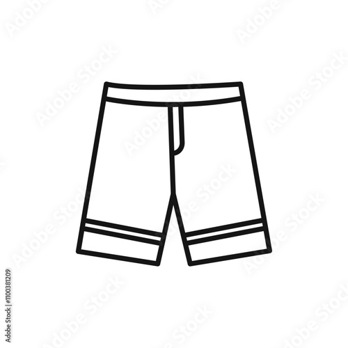 Swim shorts icon Isolated flat vector in outline
