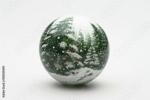 Christmas snowball holiday background on white. photo