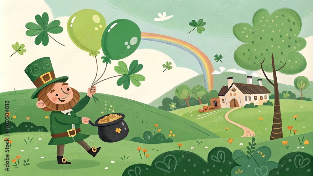 Obraz premium happy St. patrick's day background design template