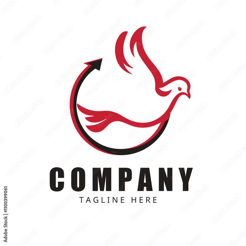 Obraz premium Bird logo design icon template