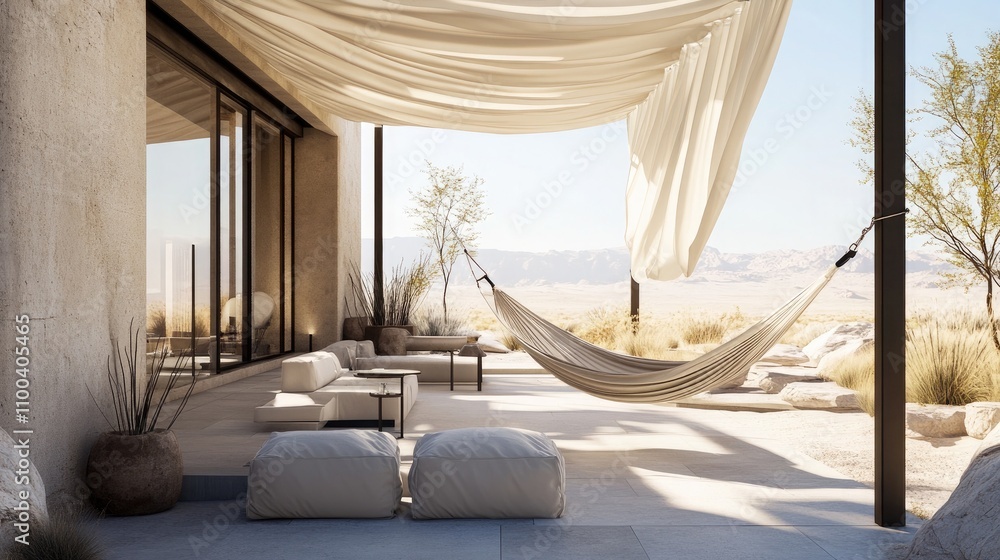 Fototapeta premium A chic desert modern veranda