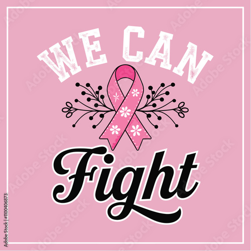 Pink Ribbon Breast Cancer Awareness Graphic