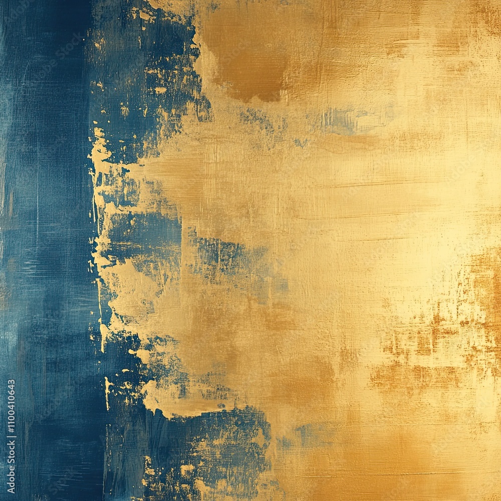 Elegant blue and gold abstract texture featuring brush strokes and a rich, vibrant contrast in surface design Elegant blue and gold abstract texture featuring brush strokes and a rich, vibrant contrast in surface design