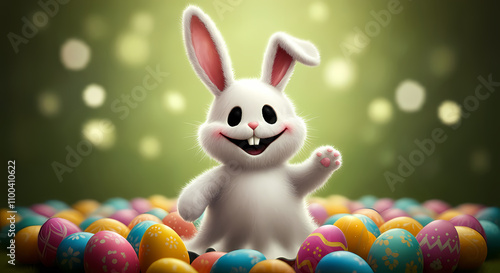 Wallpaper Mural Ghost Spirit Easter Bunny Rabbit, Easter Egg Holiday Celebration Image, Halloween Torontodigital.ca