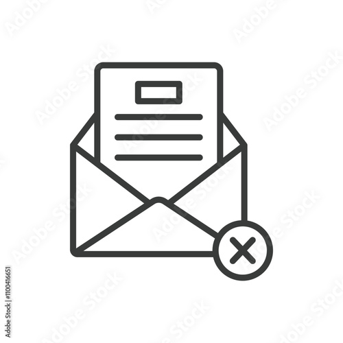 Unread letter, icon in line design. Unread, letter, unopened, mail, notification, message, envelope on white background vector. Unread letter editable stroke icon