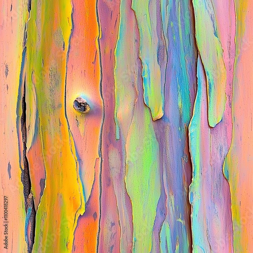 Eucalyptus Deglupta Rainbow Tree Bark Natural Forest Texture, Seamless Camouflage Pattern photo