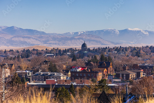 Panorama of the city of Helena, capital of the state Monatana