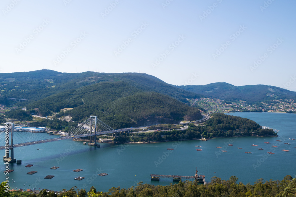 Views of the Rande bridge over the estuary of Vigo (Spain) Views of the Rande bridge over the estuary of Vigo (Spain)