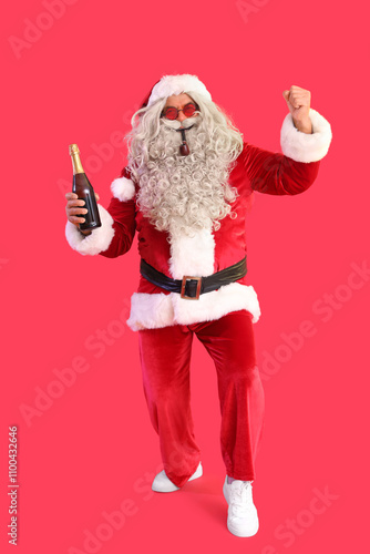 Santa Claus with smoking pi...