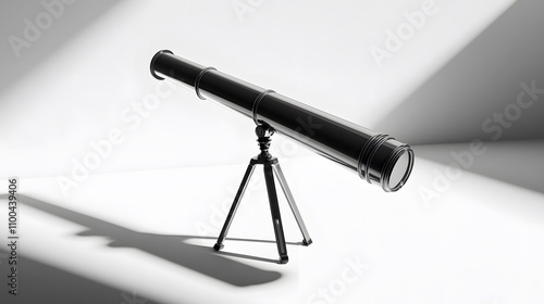 Vision telescope isolated on a clean white surface s AI generated illustration photo