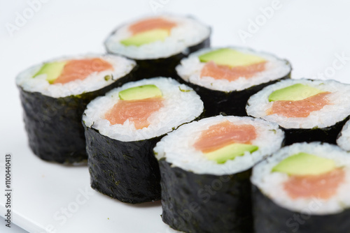 Wallpaper Mural tasty sushi on the white Torontodigital.ca