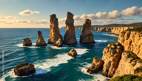 Majestueux Douze Apôtres au crépuscule photo