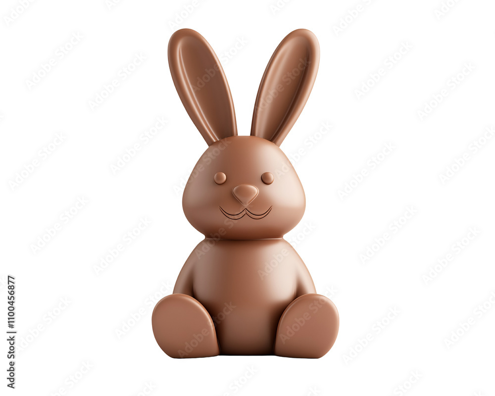 Fototapeta premium a chocolate bunny sitting on a white background