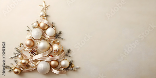 Christmas Tree Ornaments Holiday Decorations Elegant White And Gold Christmas Decorations Festive Season Winter Wonderland