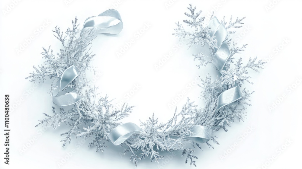 Obraz premium christmas wreath isolated on white