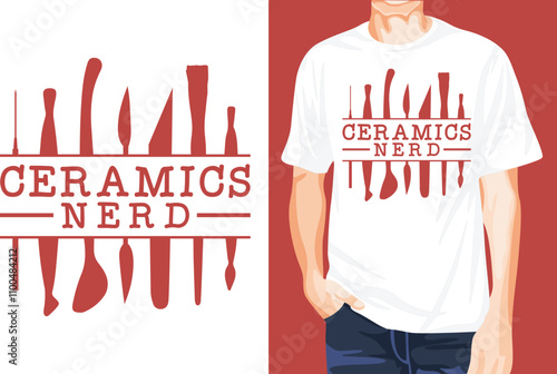 Ceramic nerd t-shirt design