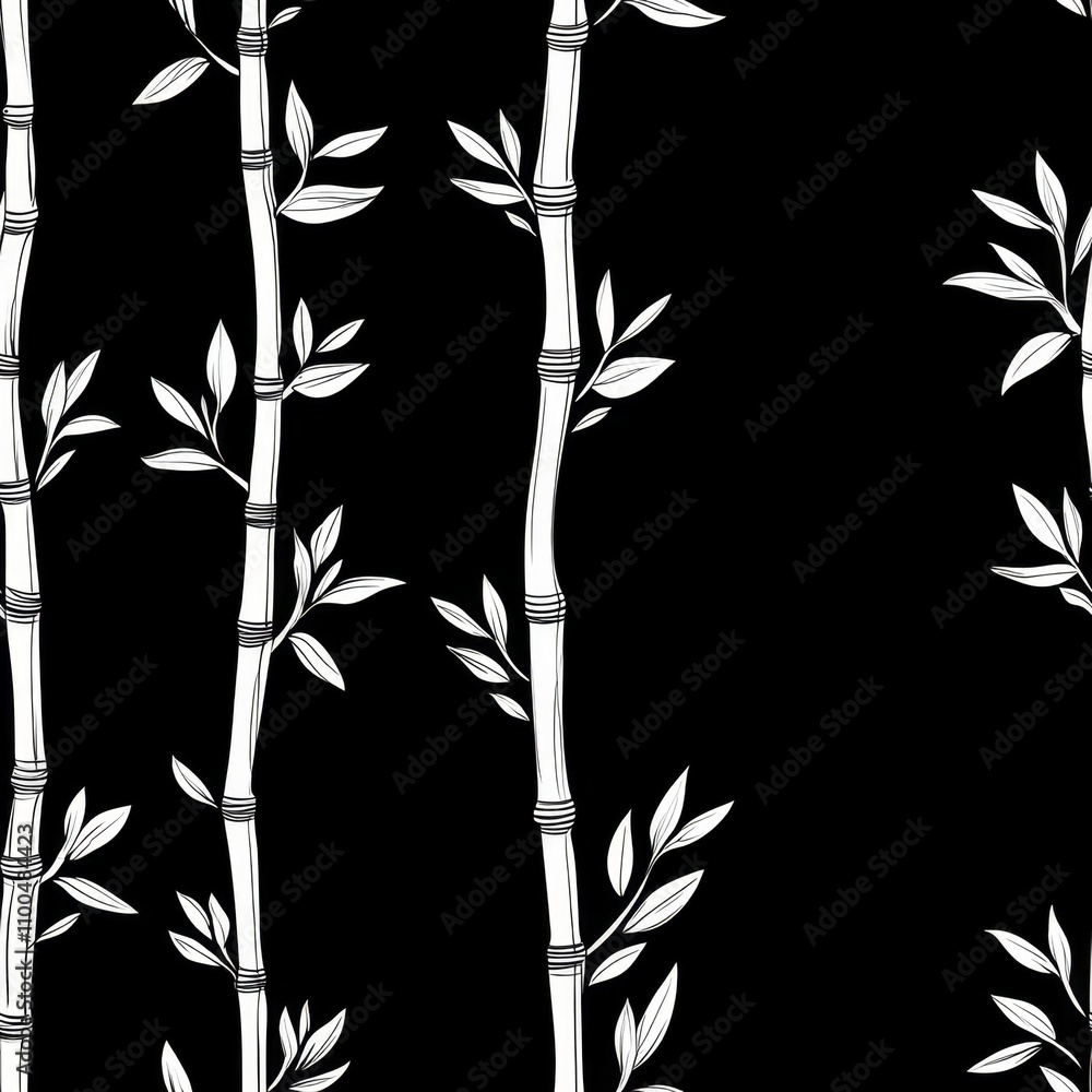 Obraz premium Elegant Bamboo Pattern Design