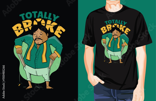 Indian broke character t-shirt design