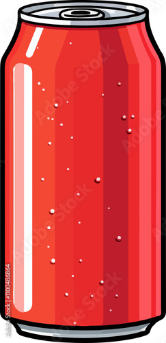 Illustration of a Red Soda Can