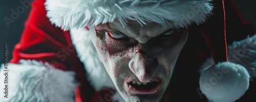 vampire in santa claus hat. photo