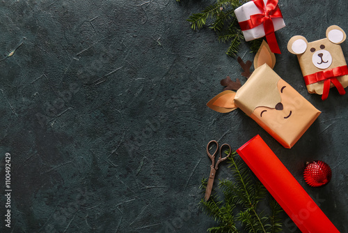 Christmas gift boxes and de...