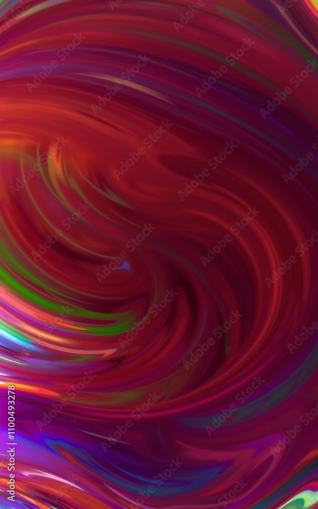Fototapeta premium Vibrant swirling abstract colorful liquid motion, concept for digital art, graphic design and creative technology