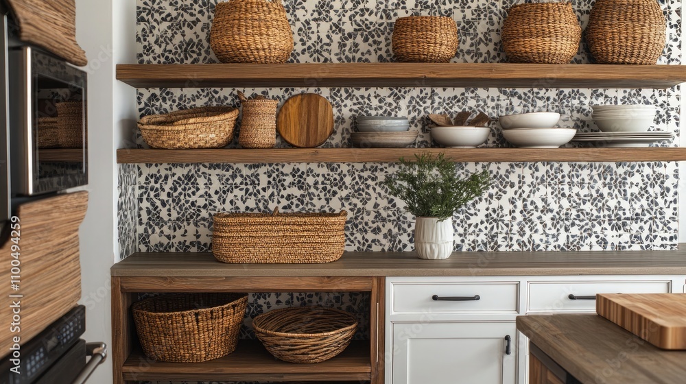 An open-concept kitchen with tribal touches An open-concept kitchen with tribal touches