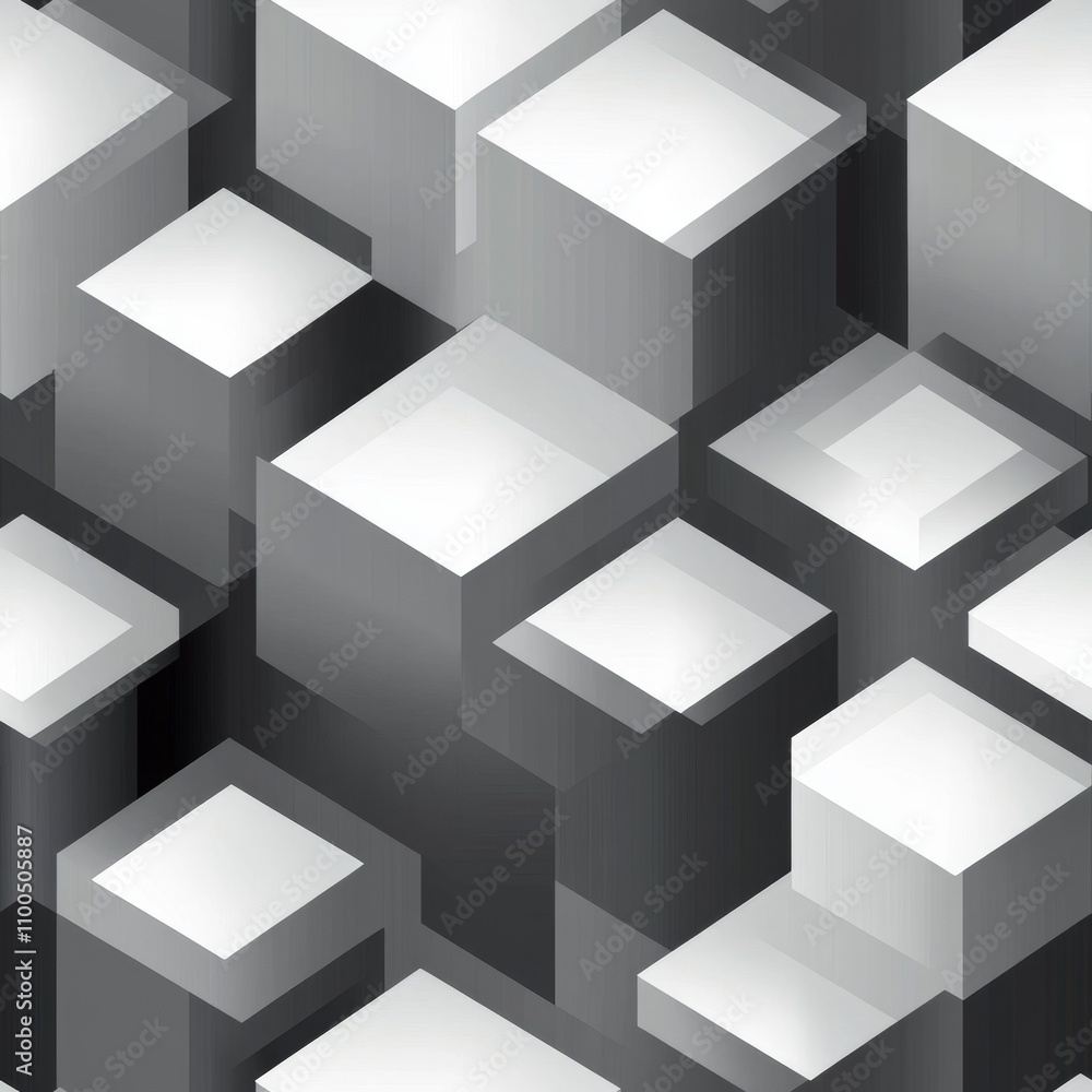Obraz premium Abstract Geometric Cubes Pattern Background