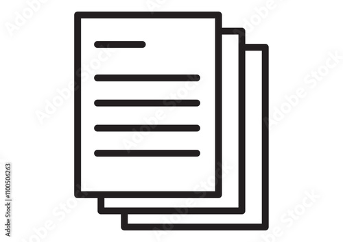 重ねた書類のアイコン