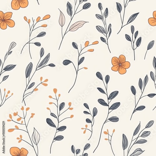 Delicate Floral Pattern Background