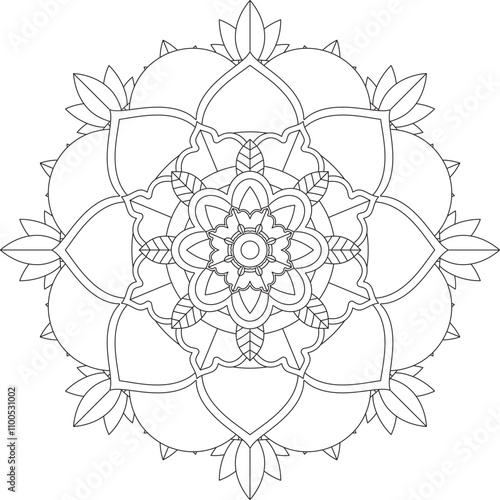 Vibrant mandala color book with simple, hand-drawn vector designs! Perfect for coloring, drawing, painting, and art lovers. Floral, geometric, symmetrical patterns for creativity and relaxation.
