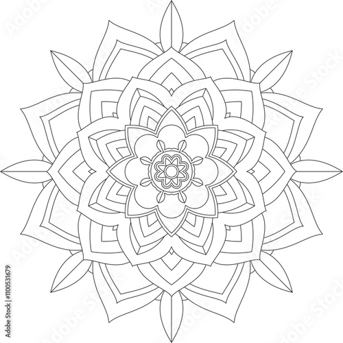 Vibrant mandala color book with simple, hand-drawn vector designs! Perfect for coloring, drawing, painting, and art lovers. Floral, geometric, symmetrical patterns for creativity and relaxation.
