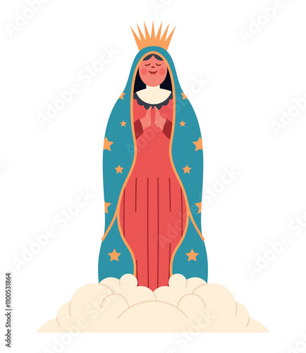 virgin of guadalupe cartoon
