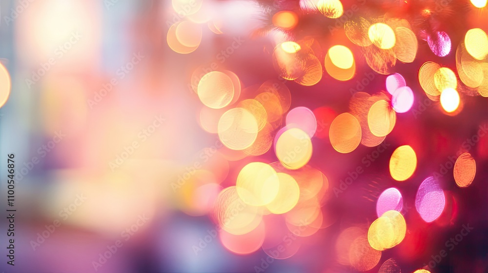 Fototapeta premium Abstract Blurred Background with Colorful Bokeh Lights